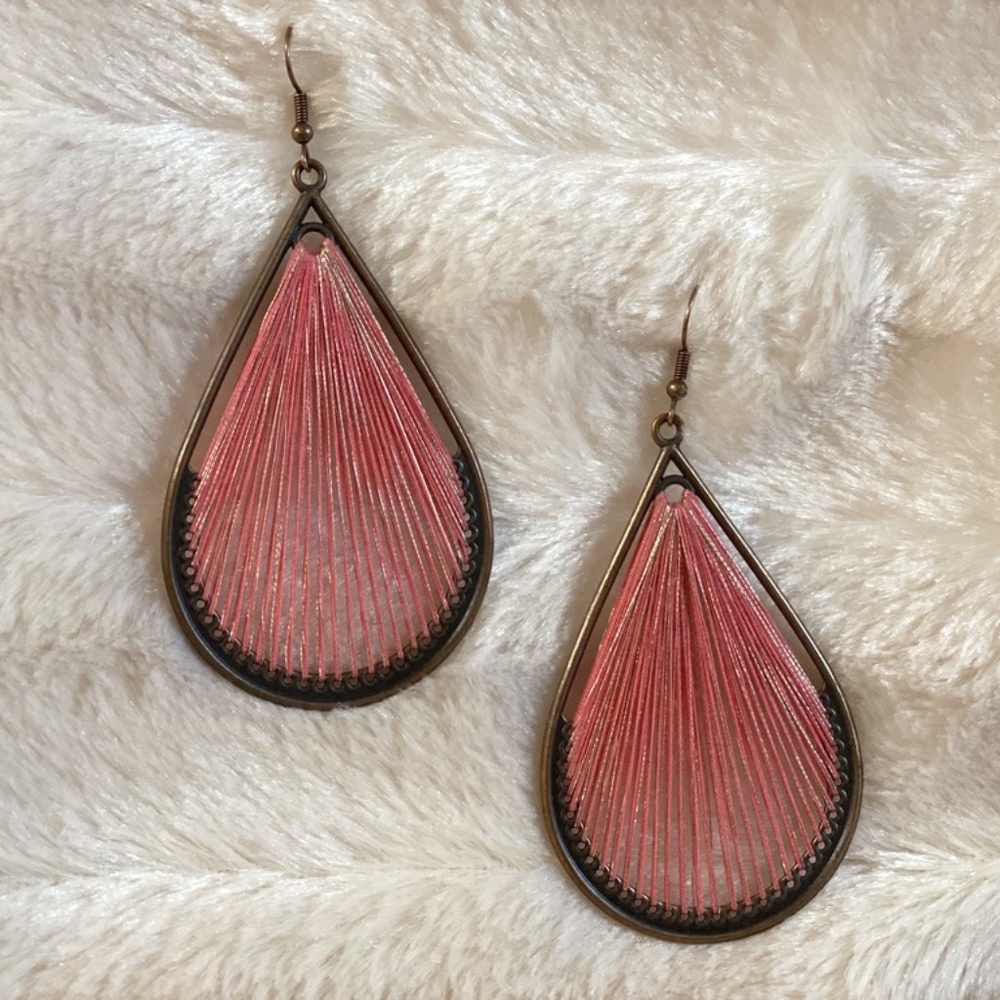 Boho Dangling Drop String woven Earrings